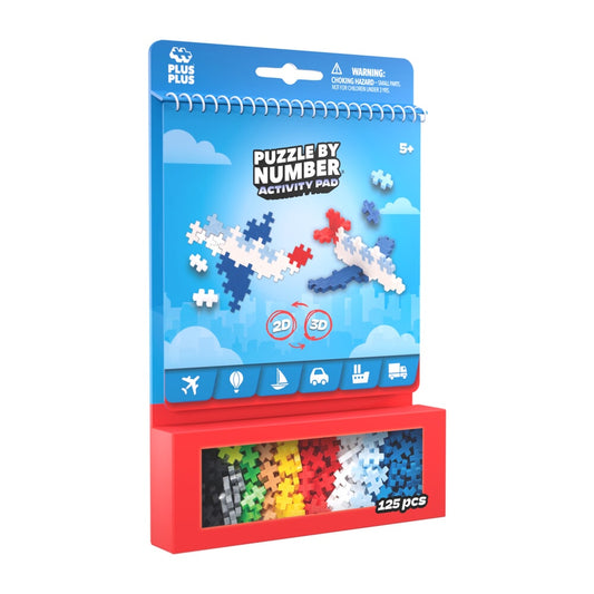 Plus Plus puzzel op nummer activity pad transport