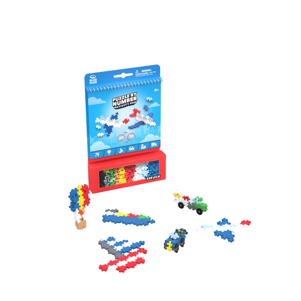 Plus Plus puzzel op nummer activity pad transport