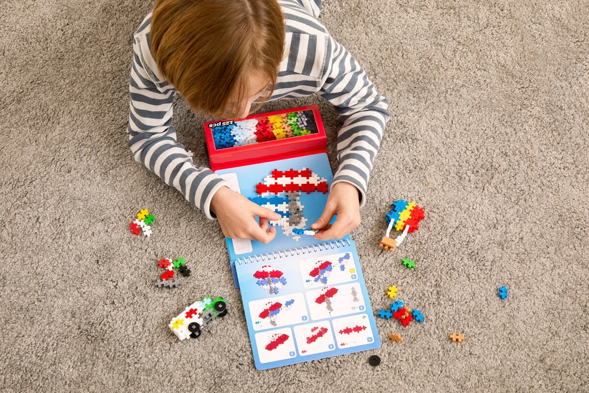 Plus Plus puzzel op nummer activity pad transport