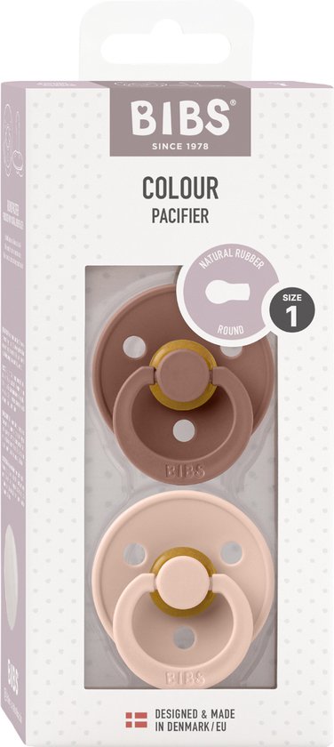 Bibs speen 2-pack colour Woodchuck/Blush T1