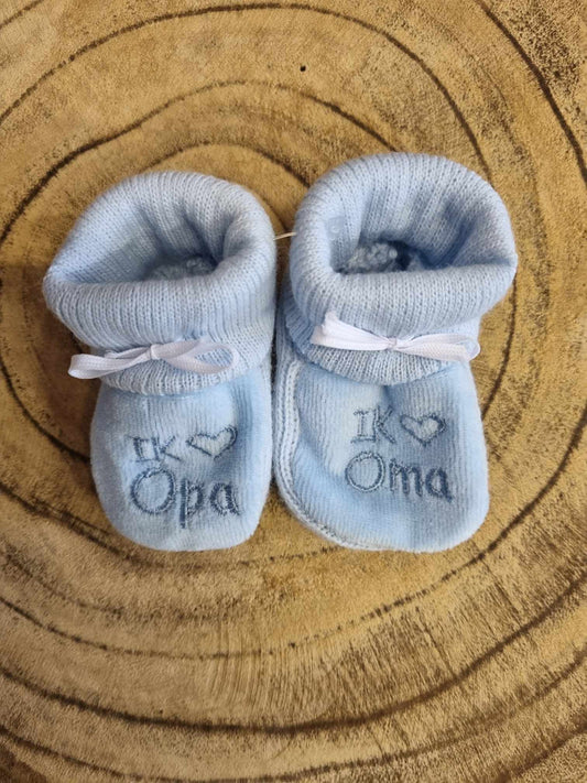Eerste slofjes Ik ♥ Opa en Oma